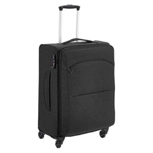 Amazon Basics Urban Softside Spinner Luggage, 25-Inch, Black