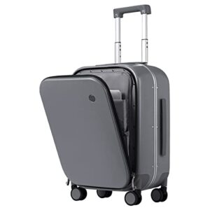 Carry On Luggage, 20” Suitcase with Front Laptop Pocket, Travel Rolling Luggage Aluminum Frame PC Hardside with Spinner…