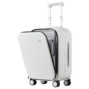 Carry On Luggage, 20” Suitcase with Front Laptop Pocket, Travel Rolling Luggage Aluminum Frame PC Hardside with Spinner…