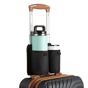 Travel Gifts Carry On Luggage Accessories Coffee Cup Holder for Suitcase – Cool Traveler Airport Plane Must Haves…