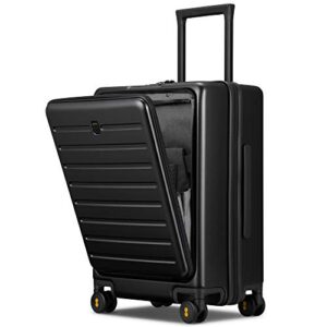 LEVEL8 Road Runner Carry On Luggage, 20-Inch Lightweight PC Hardside Suitcase, Spinner Luggage with Front Pocket, Double…