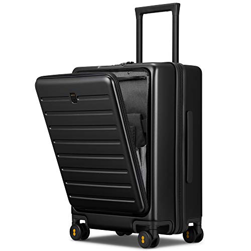 LEVEL8 Road Runner Carry On Luggage, 20-Inch Lightweight PC Hardside Suitcase, Spinner Luggage with Front Pocket, Double… LEVEL8 Road Runner Carry On Luggage, 20-Inch Lightweight PC Hardside Suitcase, Spinner Luggage with Front Pocket, Double…