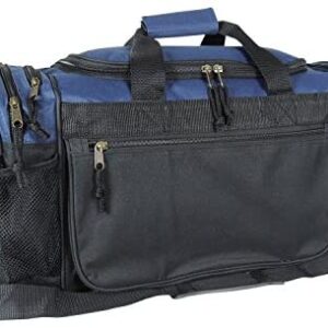 DALIX 20″ Sports Duffle Bag w Mesh and Valuables Pockets Travel Gym