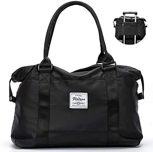 Travel Gym Bag for Women, LANBX Tote Bag Carry on Luggage Sport Duffle Weekender Overnight Bags with Wet Pocket (Black) Travel Gym Bag for Women, LANBX Tote Bag Carry on Luggage Sport Duffle Weekender Overnight Bags with Wet Pocket (Black)