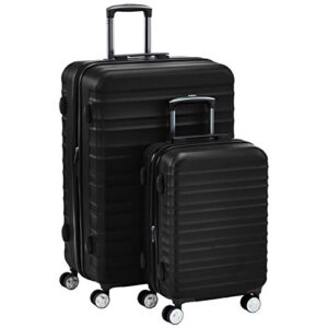 Amazon Basics Hardside Spinner Suitcase Luggage with Wheels – 20-Inch, 28-Inch, Black