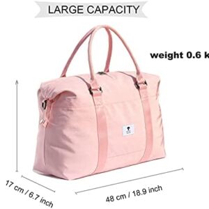 ESVAN Travel Tote Duffel Gym Bag,Weekender Overnight Carry-on Tote Crossbody Bag with Wet Pocket and Trolley Sleeve Upgraded