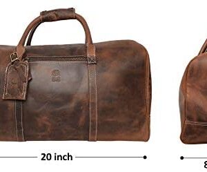 Handmade Leather Travel Duffel Bag – Airplane Underseat Carry On Bags By Rustic Town