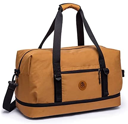 Duffle Bag Large Size Gym Bags for Men Waterproof Travel Duffel Bag for Women Weekender Bag with Shoes Compartment Overnight Bag, Khaki Duffle Bag Large Size Gym Bags for Men Waterproof Travel Duffel Bag for Women Weekender Bag with Shoes Compartment Overnight Bag, Khaki