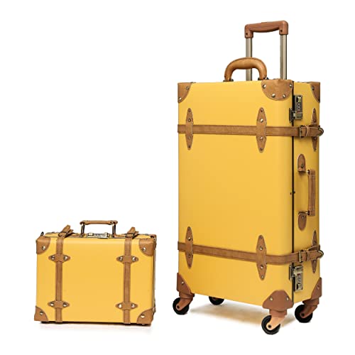 urecity Designer Vintage Trunk Combination Luggage Sets of 2 Piece, Hard Shell Retro Travel Suitcase with Wheels… urecity Designer Vintage Trunk Combination Luggage Sets of 2 Piece, Hard Shell Retro Travel Suitcase with Wheels…