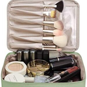 Pocmimut Makeup Bag Cosmetic Bag for Women Cosmetic Travel Makeup Bag Large Travel Toiletry Bag for Girls Make Up Bag Brush Bags Reusable Toiletry Bag(GREEN)