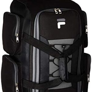 Fila 22″ Lightweight Carry On Rolling Duffel Bag, Black, One Size