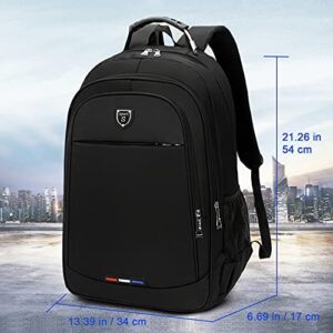 Travel Laptop Backpack, Business Laptops Backpack for Men Women Large Capacity Leisure Hiking Backpack Unisex Water Resistant College School Computer Bag Gifts for Men & Women Fits 15.6 Inch Notebook
