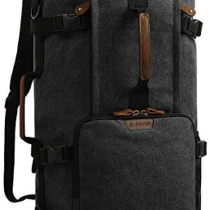 G-FAVOR 40L Travel Backpack, Vintage Canvas Rucksack Convertible Duffel Bag Carry On Backpack Fit for 17.3 Inch Laptop Bag