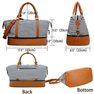Weekender bag Duffle Carry-on luggage overnight Canvas & PU leather For Women lady with Shoe Compartment for Travel Medium Girl 22″ Mini Hoe Best Cheap Guess Quilted Clear